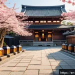 Home 20 일본 전통 종교 신도와 불교 - A serene Japanese neighborhood scene at dawn, featuring small Shinto shrines nestled between traditi...